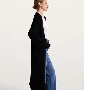 Women's Black Long Cardigan Sweater